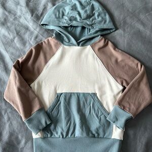 Little Sleepies Teal and Cream Hoodie